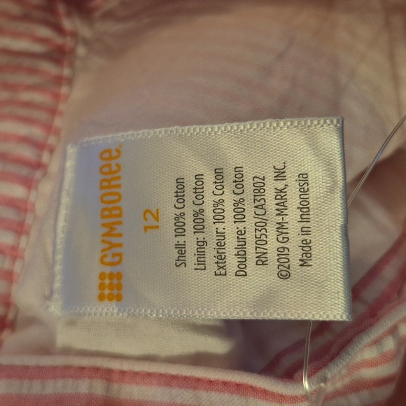 Gymboree girls dress size 12 seersucker pink and white stripe Outlet, lined EUC - Picture 6 of 6